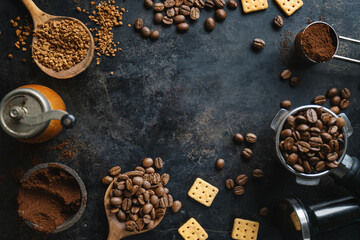 Coffe concept with coffee beans