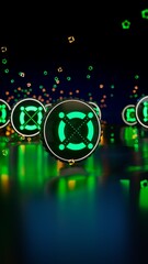 Elrond cryptocurrency symbol. Blockchain finance technology