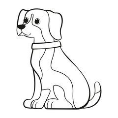Isolated cute beagle dog breed cartoon Vector illustration