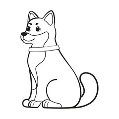 Isolated cute corgi dog breed cartoon Vector illustration