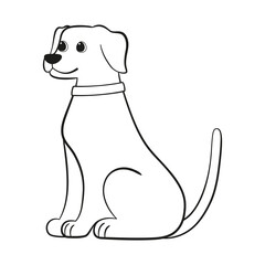 Isolated cute labrador dog breed cartoon Vector illustration