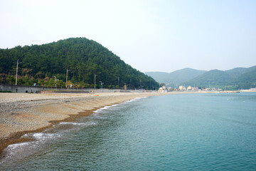 Nongso Mongdol Beach in Geoje-si, South Korea.
