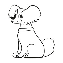 Isolated cute affenhuahua dog breed cartoon Vector illustration