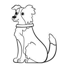 Isolated cute dog breed cartoon Vector illustration