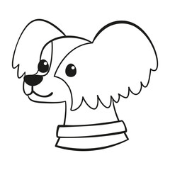 Isolated cute affenhuahua dog breed cartoon Vector illustration