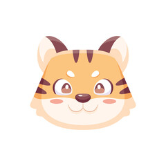 Isolated cute lion avatar Zodiac sign Vector illustration