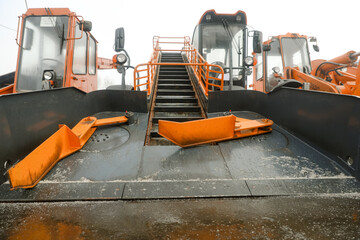 MINSK, BELARUS - 18 FEBRUARY, 2022: snow removal equipment