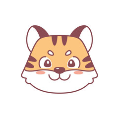 Isolated cute lion avatar Zodiac sign Vector illustration