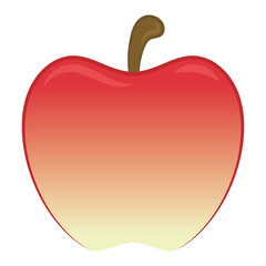 Isolated colored apple icon flat design Vector