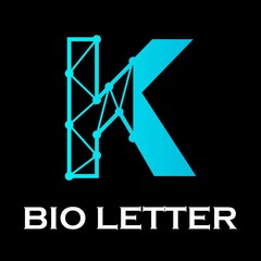 Bio letter logo template illustration. suiatble for electronic, multimedia, website, branding,company, digital, network. there is font k