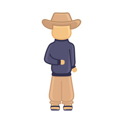 Isolated cute farmer cartoon icon Vector