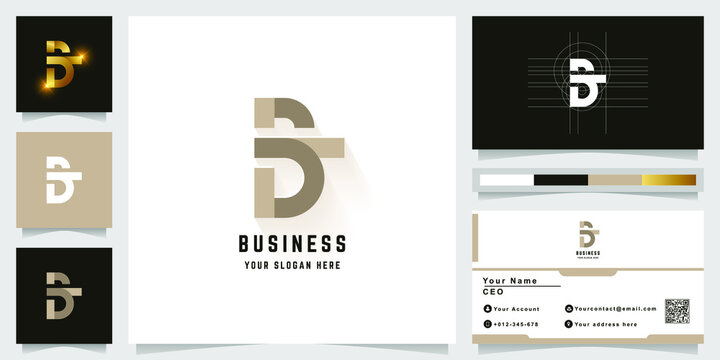 Letter BT or BST monogram logo