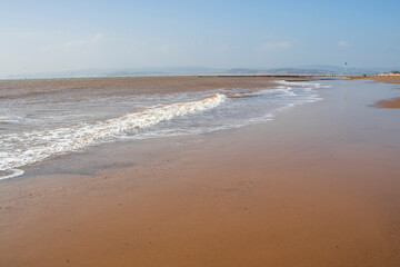 On the beach at Exmouth in late winter sunshine