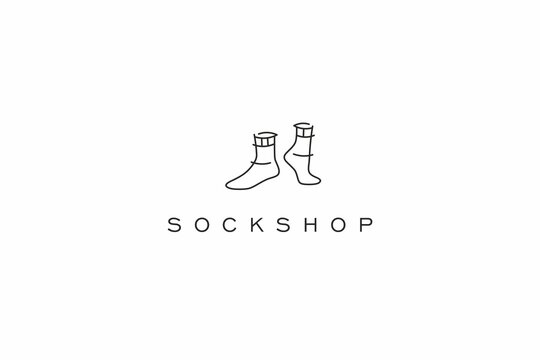 Template logo design solutions for socks shop or store