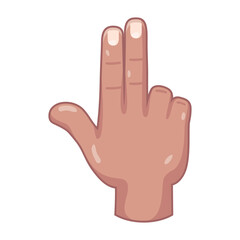Obraz premium Isolated hand cartoon icon doing a gesture Vector illustration