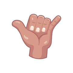 Isolated hand cartoon icon doing a gesture Vector illustration