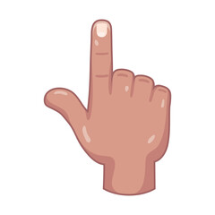 Obraz premium Isolated hand cartoon icon doing a gesture Vector illustration