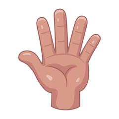 Isolated hand cartoon icon doing a gesture Vector illustration