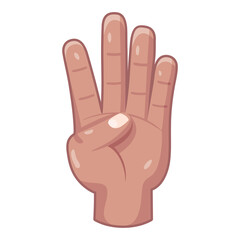 Isolated hand cartoon icon doing a gesture Vector illustration
