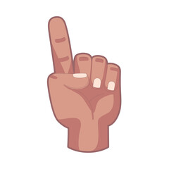 Isolated hand cartoon icon doing a gesture Vector illustration