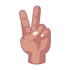 Isolated hand cartoon icon doing a gesture Vector illustration