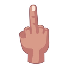 Isolated hand cartoon icon doing a gesture Vector illustration