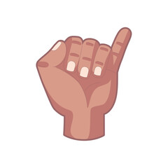 Isolated hand cartoon icon doing a gesture Vector illustration