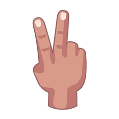 Isolated hand cartoon icon doing a gesture Vector illustration