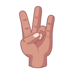 Isolated hand cartoon icon doing a gesture Vector illustration