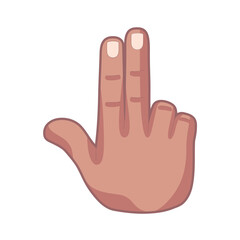 Isolated hand cartoon icon doing a gesture Vector illustration