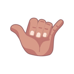 Isolated hand cartoon icon doing a gesture Vector illustration