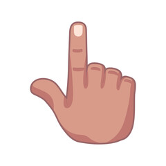 Isolated hand cartoon icon doing a gesture Vector illustration