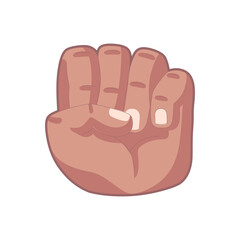 Isolated hand cartoon icon doing a gesture Vector illustration
