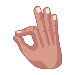 Isolated hand cartoon icon doing a gesture Vector illustration