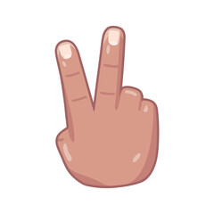 Isolated hand cartoon icon doing a gesture Vector illustration