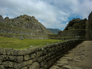 Carved stone structures from the Inca Empire at Machu Picchu - Cusco (Cuzco), Peru.