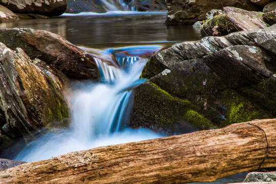 Scenic view of water streaming through the rocks in the Ocoee River