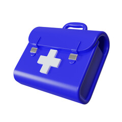 3d medicine suitcase icon