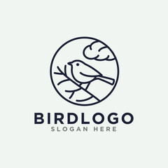 bird logo line art