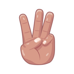 Isolated hand cartoon icon doing a gesture Vector illustration
