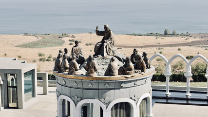 View from the top of the 12 apostles of Jesus Christ statue in Israel.
