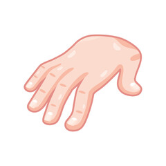 Isolated hand cartoon icon doing a gesture Vector illustration