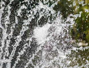 splashes of water on the river the play of light and darkness on water and land