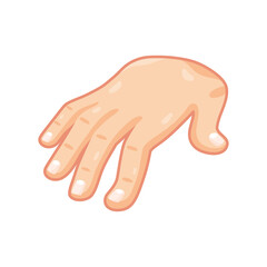 Isolated hand cartoon icon doing a gesture Vector illustration