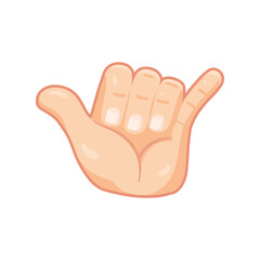 Isolated hand cartoon icon doing a gesture Vector illustration