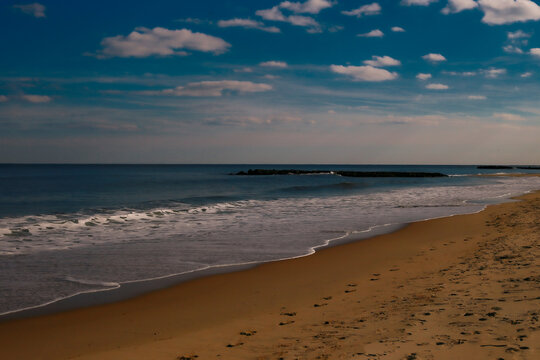 beach at dusk