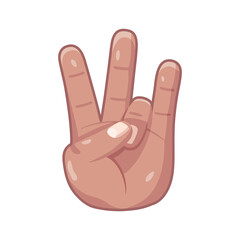 Isolated hand cartoon icon doing a gesture Vector illustration