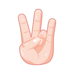 Isolated hand cartoon icon doing a gesture Vector illustration
