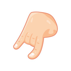 Isolated hand cartoon icon doing a gesture Vector illustration