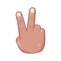 Isolated hand cartoon icon doing a gesture Vector illustration